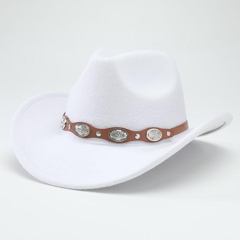 Men's and Women's Woolen Hats, European and American Outdoor Travel Fashion Trend Jazz Top Hat, Western Cowboy Hat