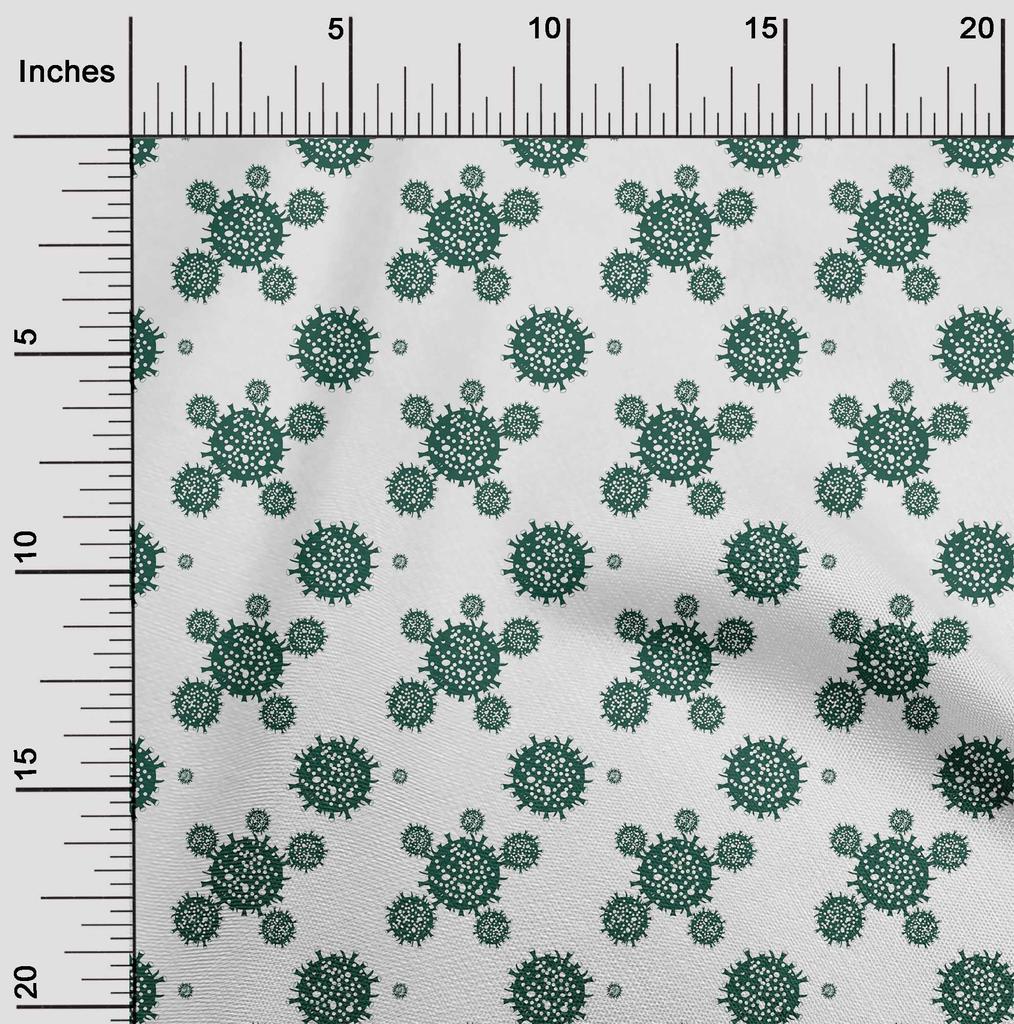 oneOone Bumbac Elastic Verde Teal Închis Material Medical pentru Quilting Imprimeu Material de Cusut La Metru 40 Inch
