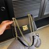 Premium Sense Small Bag Women's New Fashion Texture Women's Bag Versatile Chain Lock Single Shoulder Small Square Bag