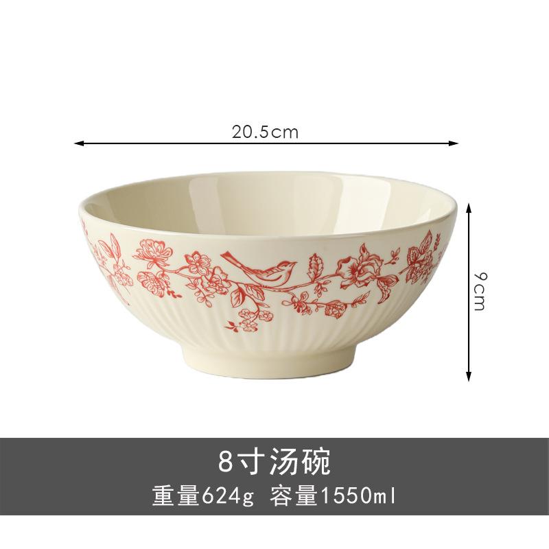 Underglaze Color Ceramic Dishes And Plates Set For Home Use Particularly Beautiful Plates For Wedding Housewarming Gifts Tableware