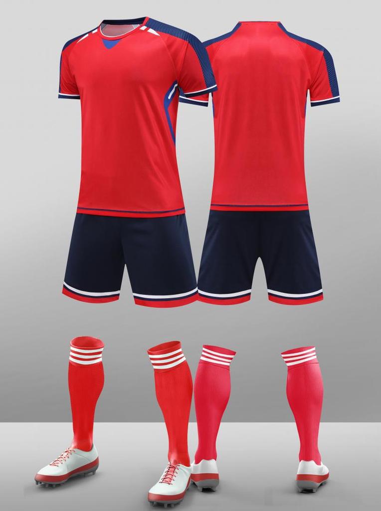 Football Jersey Set Men'S And Women'S Jerseys Summer Breathable Fast-Drying Adult Football Training Jerseys Competition Jerseys Children'S Jerseys