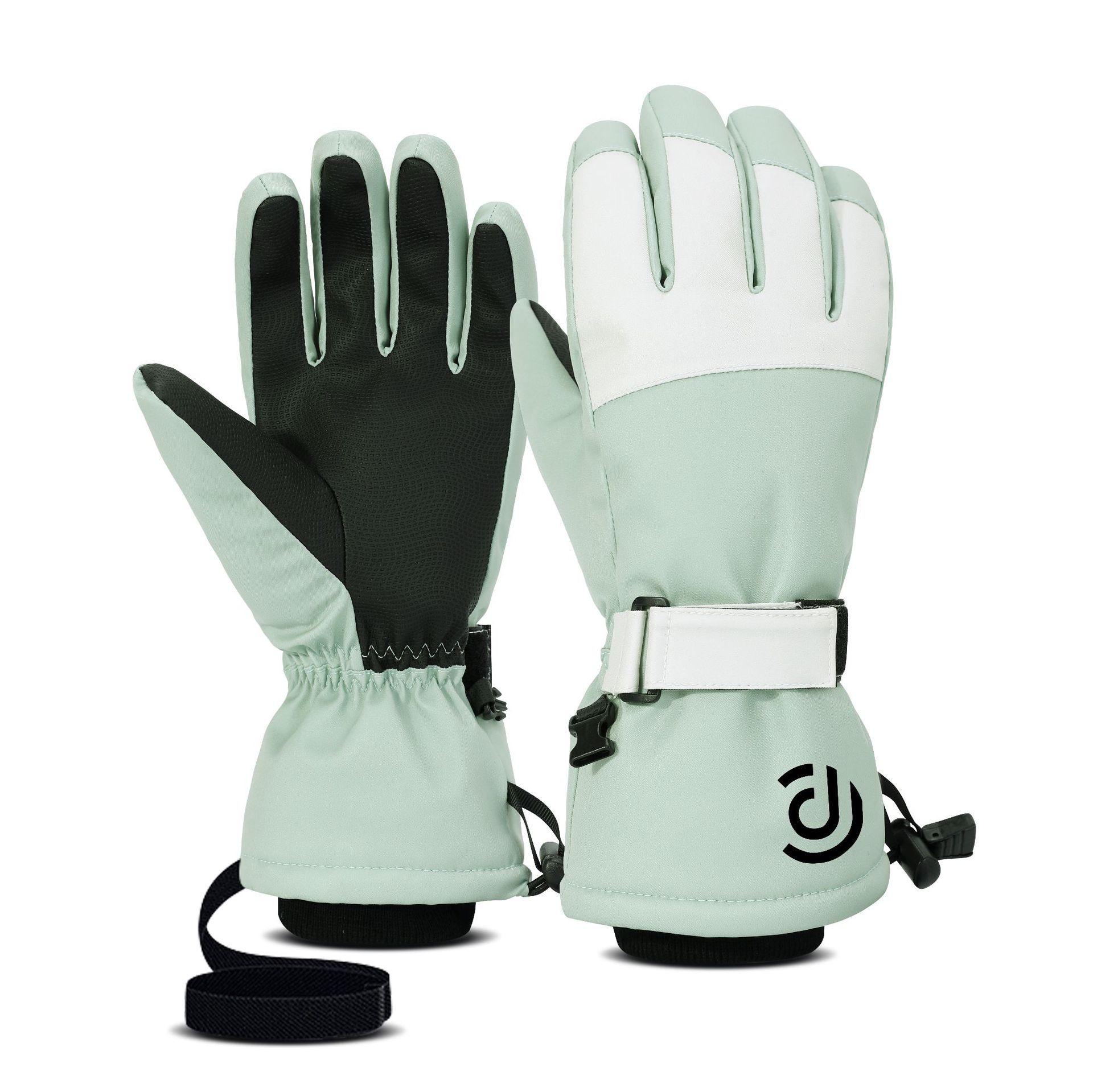 

Unisex Waterproof Fleece-Lined Touchscreen Ski Gloves One Size