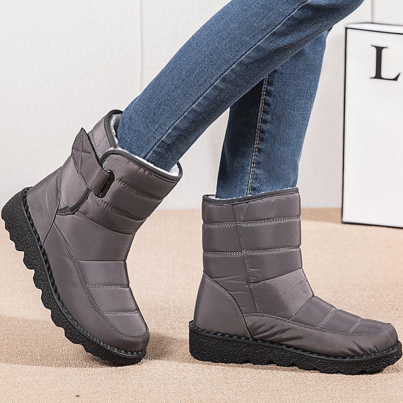 fashion Women's Boots Low Heels Boots For Winter Shoes Women Snow Botas Mujer 2024 Trend Ankle Boots With Fur Elegant Heeled Botines