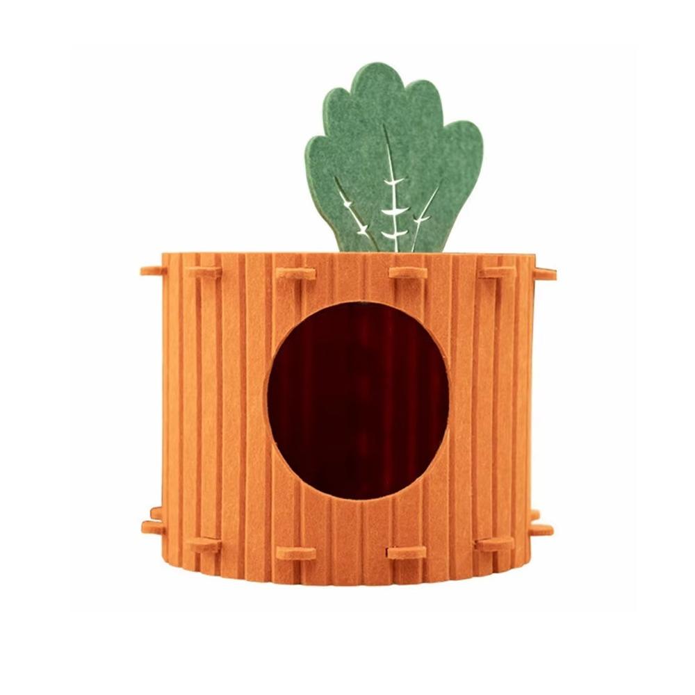 Soft & Durable Carrot Cat Nest Wear-resistant Cat Hideaway Cave Pet Cave House  All Season