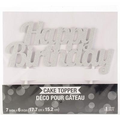 Glitter Birthday Cake Topper