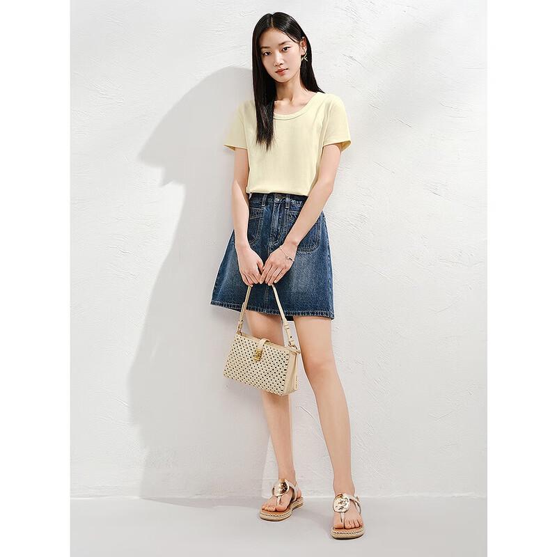 Jiu Zi Anna Kou Retro A-line Denim Mini Skirt XL