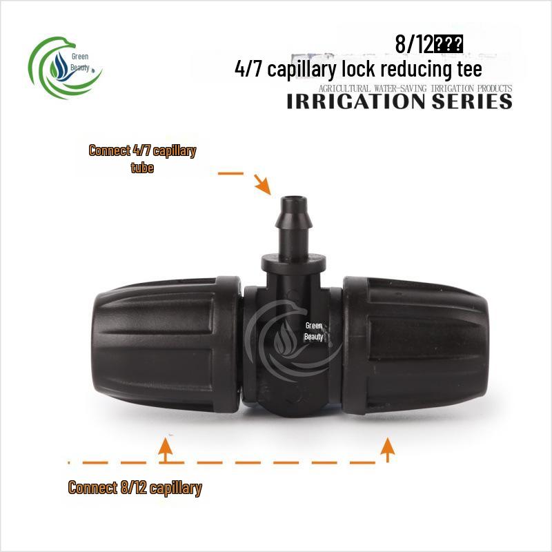 Capillary Fittings Set: 8/12 Straight, Elbow, Tee, 9/12 Connector, Garden Irrigation Auto-Watering