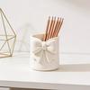 Bowknot Desktop Makeup Organizer – 3D Pen Holder, Storage For Brushes, Lip Gloss & Eyebrow Tools
