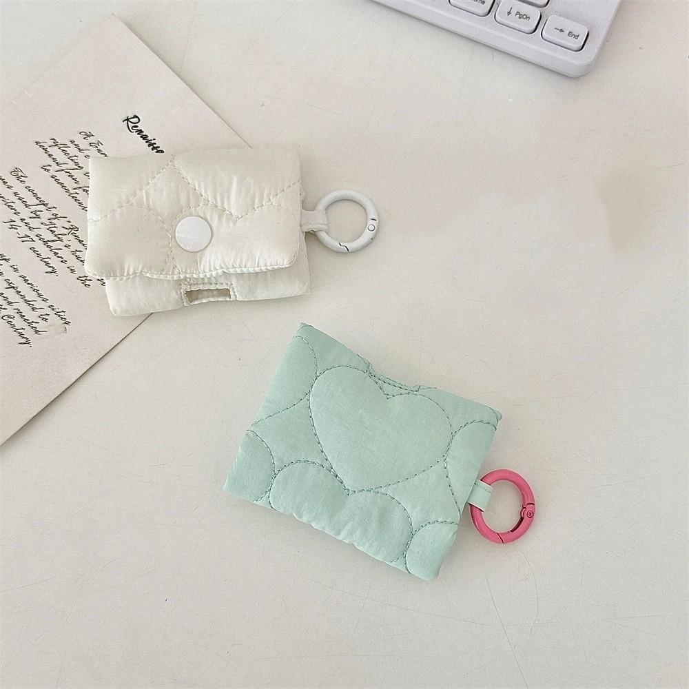 Soft Heart Earphone Bag Balletcore Bluetooth Headset Earphone Case Headphone Storage Bag  Gifts