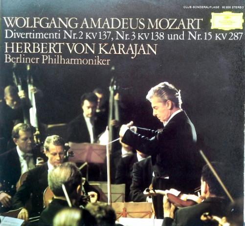 

LP Record WOLFGANG AMADEUS MOZART HERBERT VO Divertimenti Nr.2 KV 137 Nr.3 KV 1 92835 Deutsche Grammo 1971 Germany Classical Used