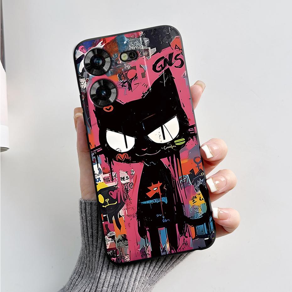 For Tecno Pova 5 Case LH7n Silicone Phone Case Stylish Pattern Slim Soft Black Funda Cover For Tecno Pova 5 4G 2023 Pova5 Capa