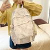Student Large Capacity Schoolbag Women's Tie-Dye Printed Backpack