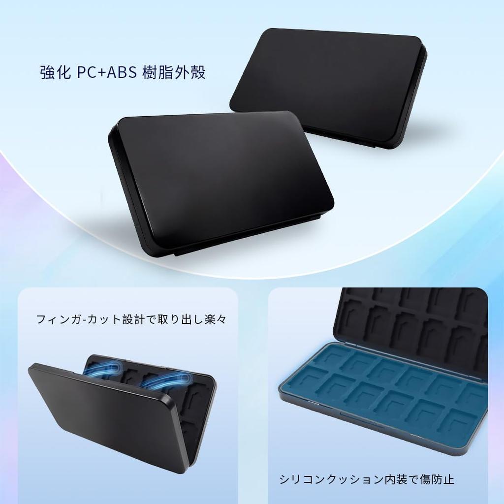 RALAN Game Card Case for Compatible with Nintendo Holds 24 Cards 24 SD Includes 4 and Memory and and Compact Soft Case for Easy Portability Switch,