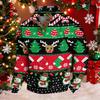 Men's Funny Novelty Christmas Print Button Pullover Hoodie Sweatshirt for Holiday Party
