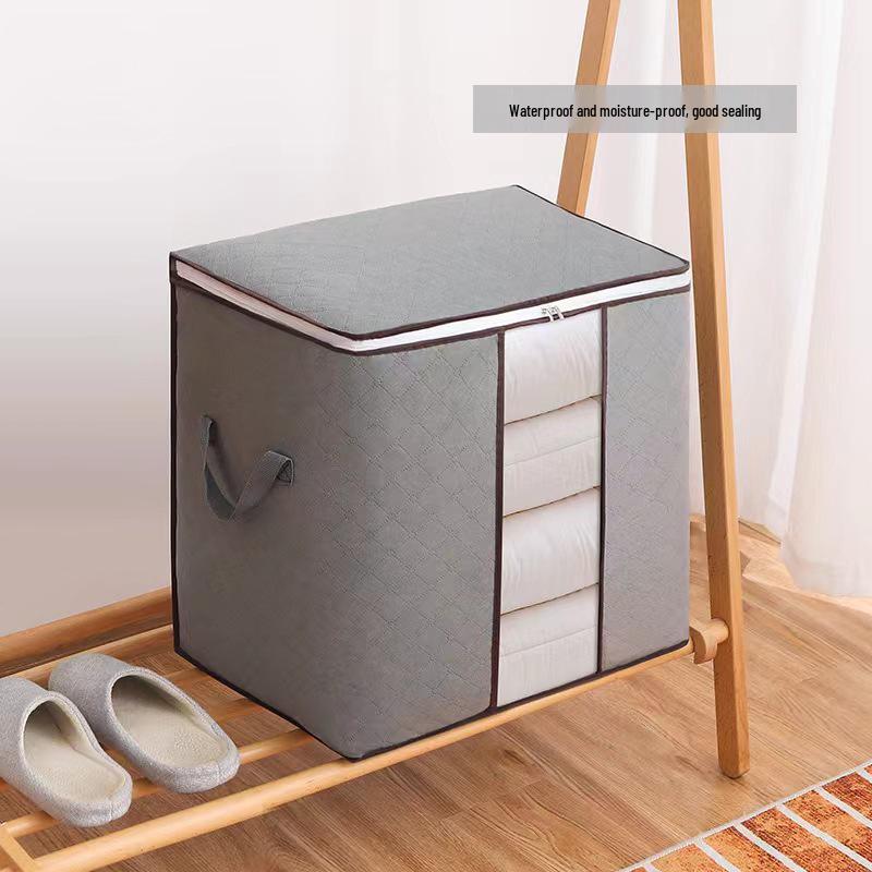 Velkokapacitní netkaná taška na uložení přikrývek a koš na organizaci oblečení