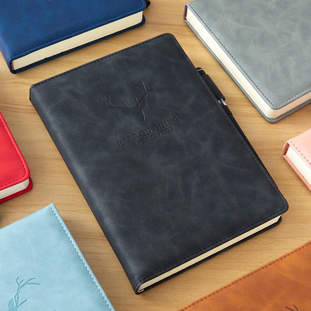 Super Thick Business Work Diary Notebook 2021 Notepad A5 Journal Notebook Leather Schedule Book