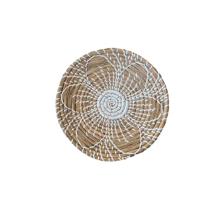 Circular Wall Decor Homestay Living Room Straw Woven Hanging Woven Decor