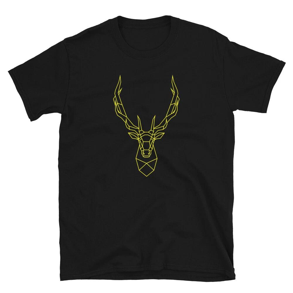 Elk Yellow Animal Simple Classic Everyday Simple Graphic T-Shirt 2XL