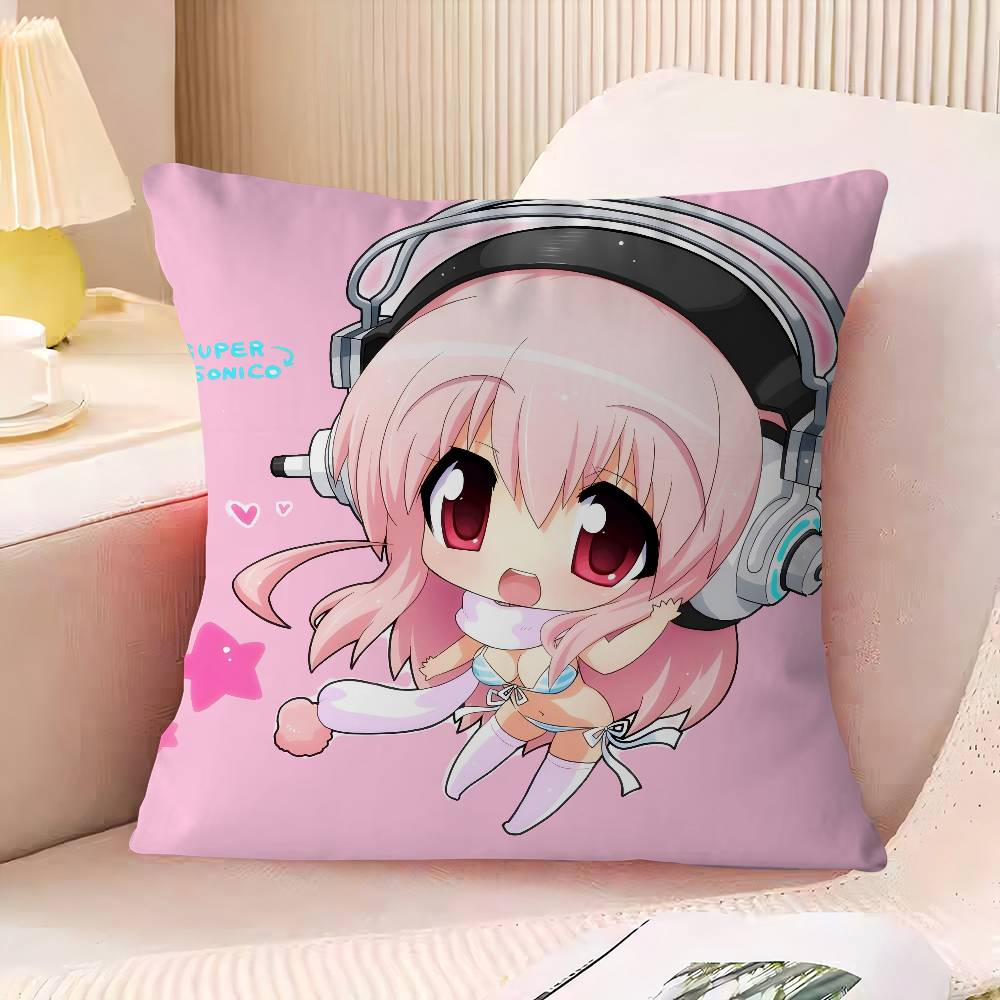 

S-Super S-Sonico Наволочка для офисной подушки, автомобильная наволочка 45X45 см, наволочка для поясничной подушки, наволочка для диванной подушки 16x16Inch