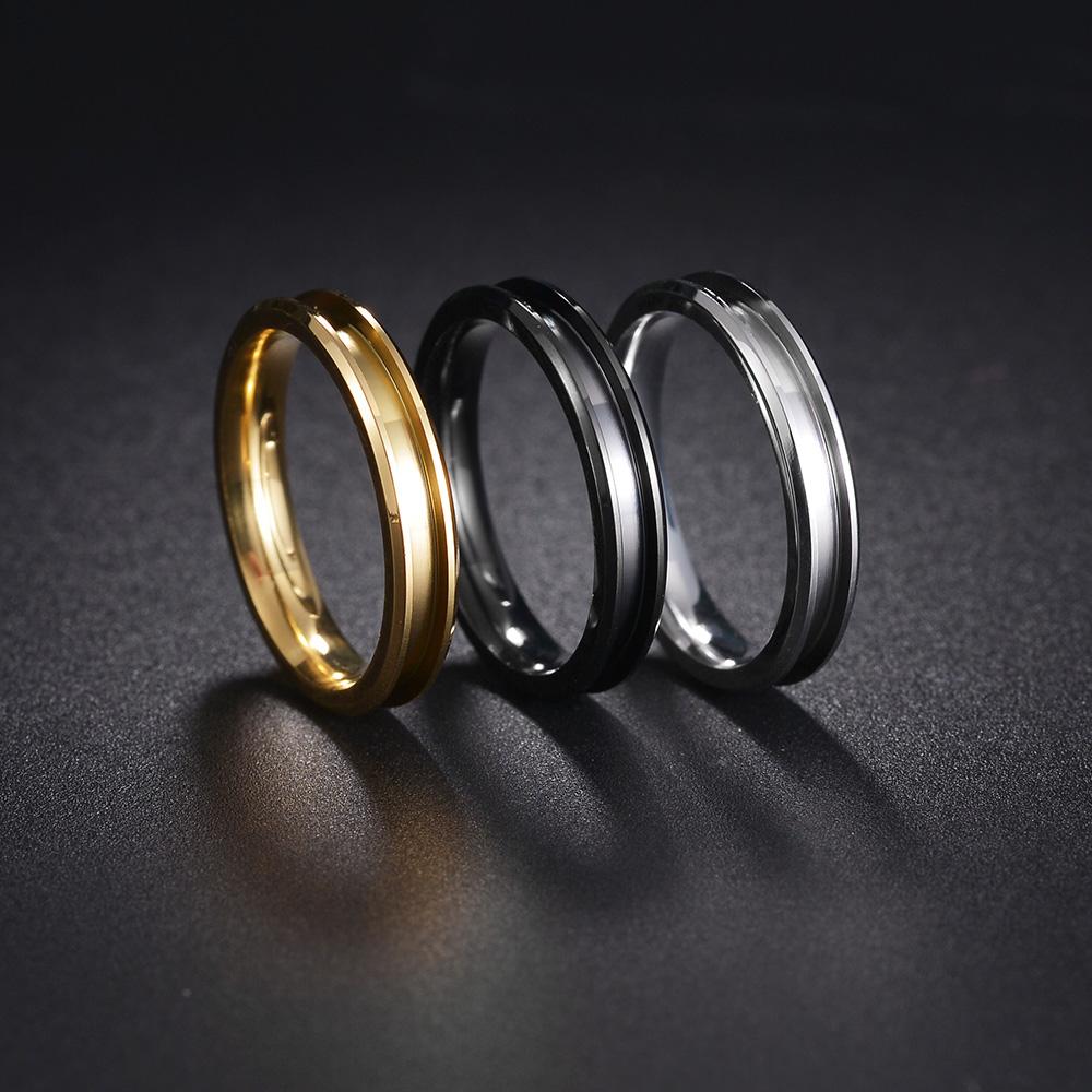 Damen Hochzeits Finger Schmuck Ringe Mujer Edelstahl Ring Fassungen Tablett DIY Schmuckherstellung Zubehör Ring
