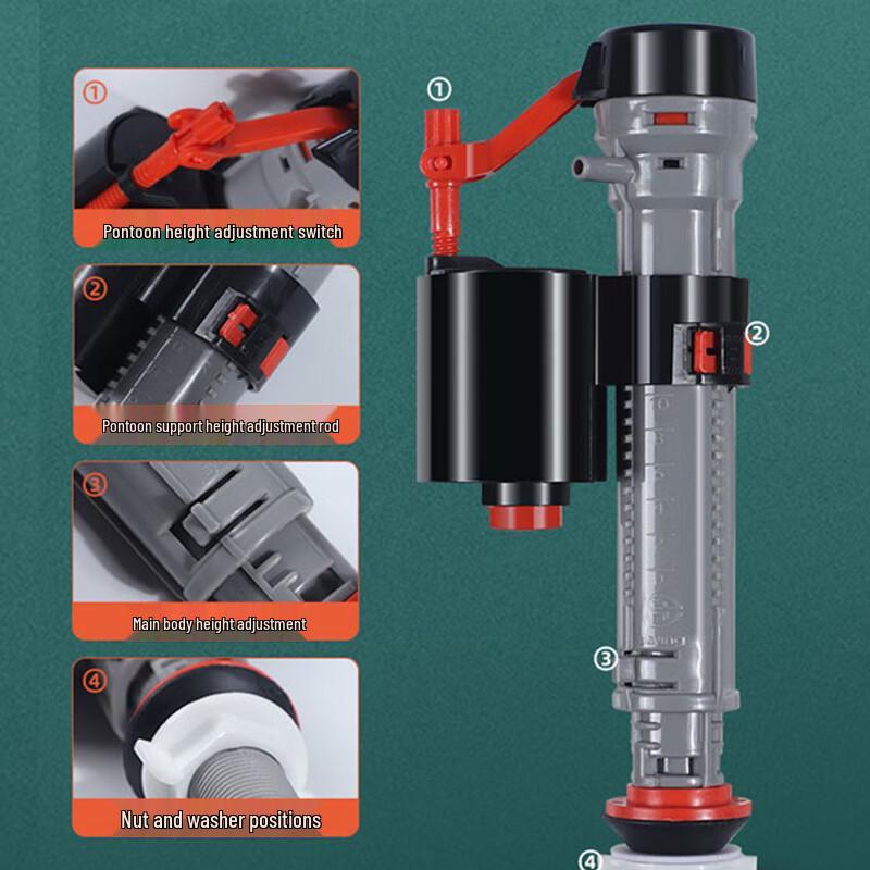 Toilet Tank Inlet & Drain Valve Repair Kit