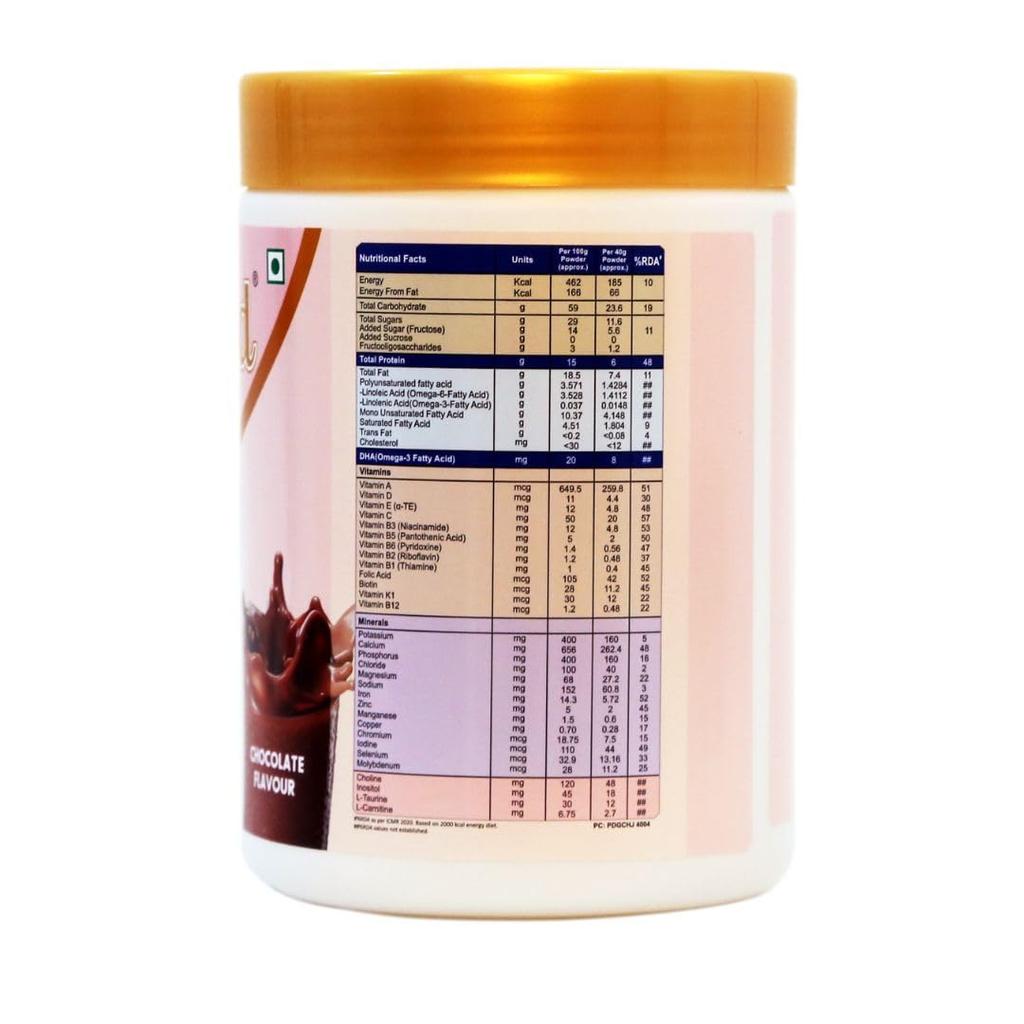 PediaGold Mix Nutrizionale in Polvere per Bambini | Per 2-14 Anni | Cioccolato - 400g | Senza Saccarosio | 6g di proteine per porzione | Supporta la Salute Generale