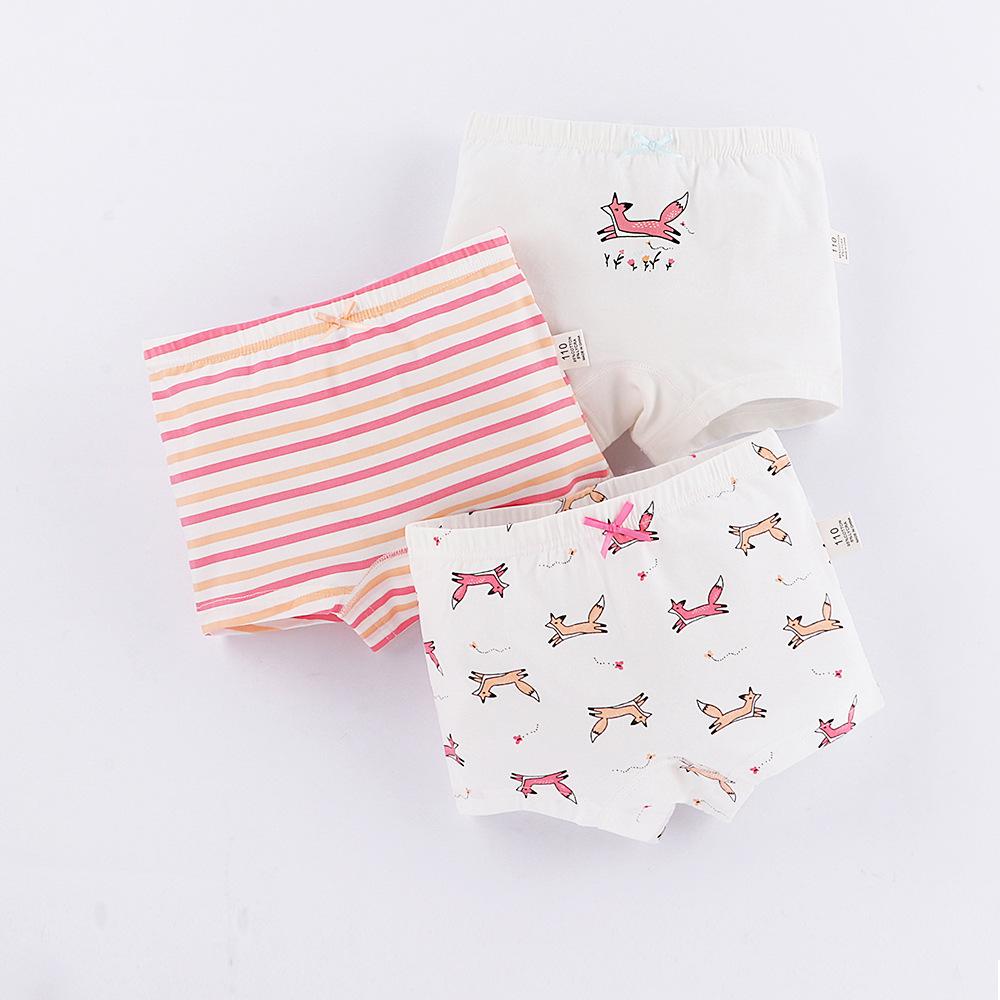 

Хлопковые трусы-боксеры с мультяшным принтом для девочек - Класс А, Маленькие и Средние размеры 100 cm