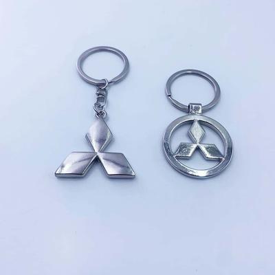 Cxtbky1 1X For Lancer 9 10 Asx Outlander 3 Pajero L200 3D Metal+Leather Car KeyChain Key Ring Chain Auto Styling Accessories