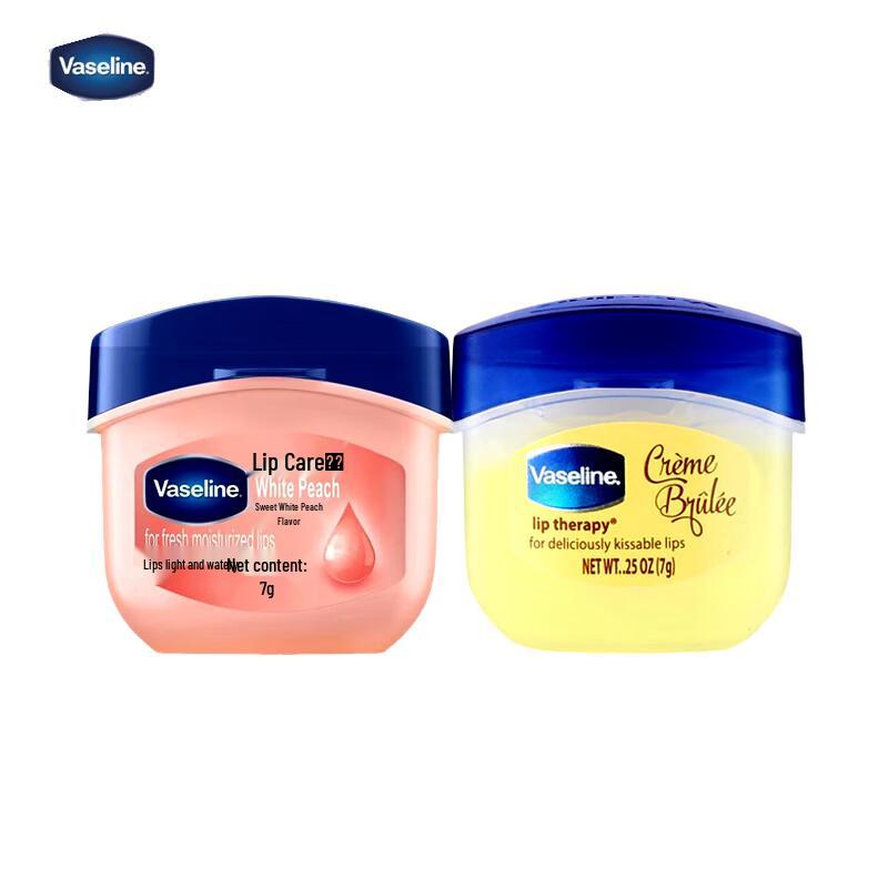 Набор бальзамов для губ Vaseline (Карамельный пудинг и белый персик)