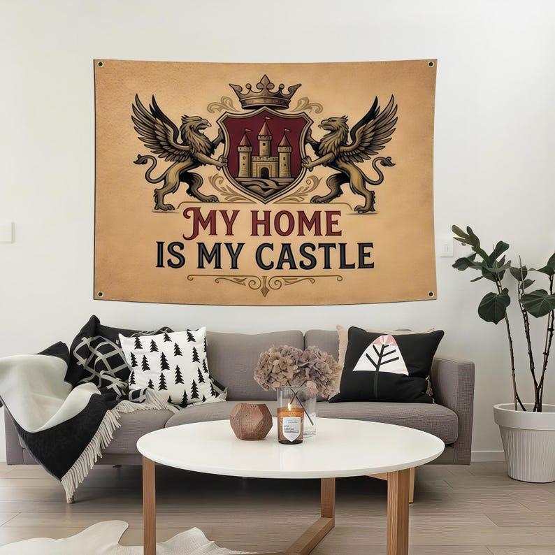 My home tapestry 75x100 чёрный