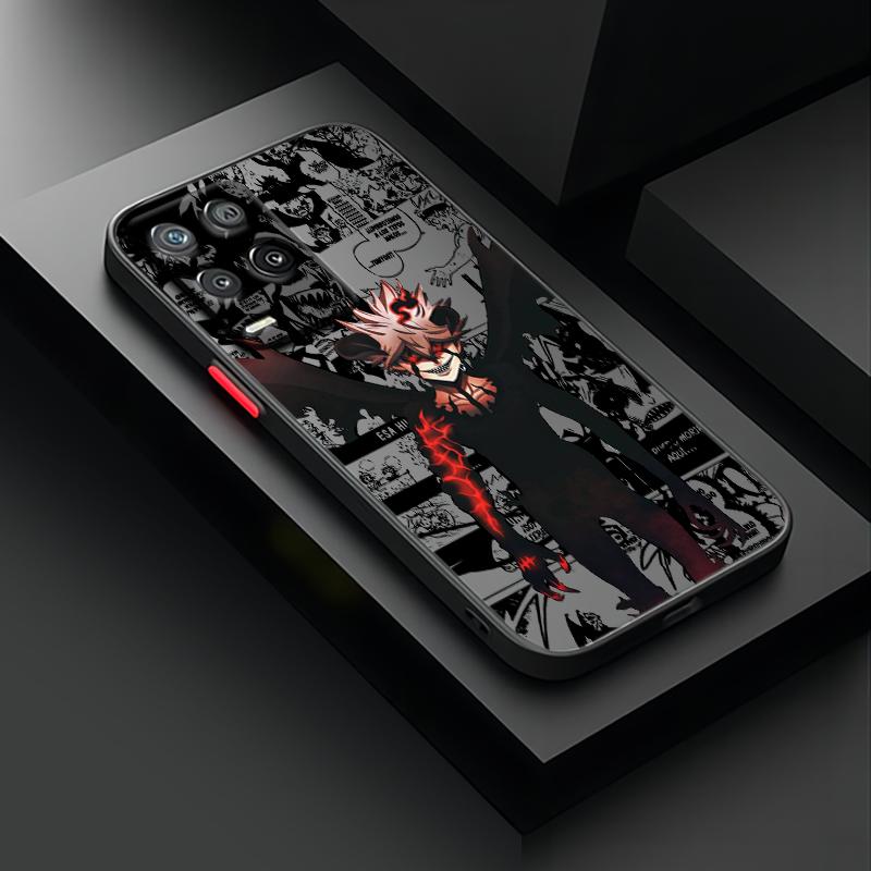 Black Clover Anime Cool For OPPO A98 A96 A94 A93 A78 A77S A76 A74 A73 A72 A57E S A56S Frosted Translucent Phone Case