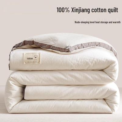 Xinjiang Cotton Thick Winter Quilt, Warm Floss for All Seasons - Single & Double Sizes