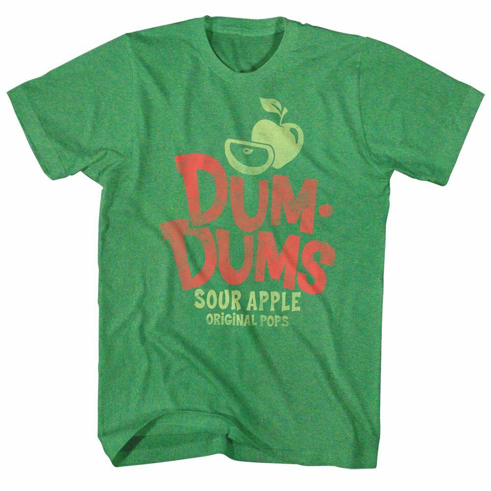 Dum Dums Sour Apple Kelly Heather Adult T-Shirt Mens Womens Tees Top M