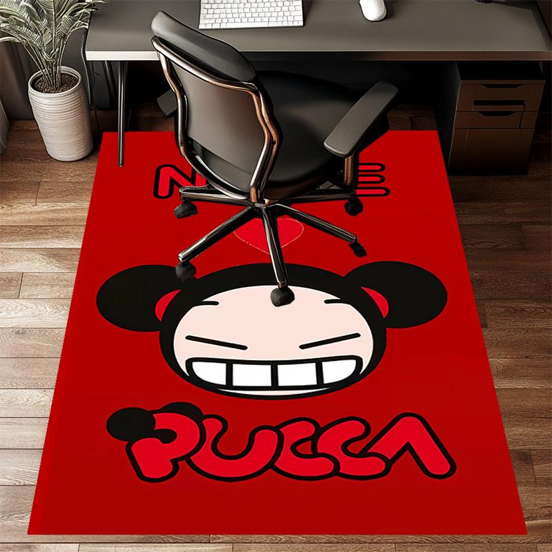 Custom PUCCA Mat Personalized Name, Polyester Washable Indoor Entryway Rug, Gift for Christmas, Easter, Thanksgiving Day