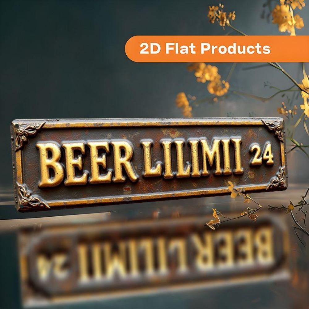 Retro Metal Wall Art for Home Office Beer Bar Decor