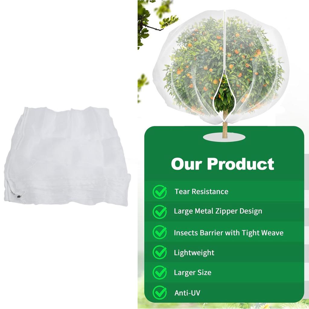 Garden Plants Mesh Netting Multipurpose Large Coverage Protective Prevents Bird Garden Mesh Covers Bags With Drawstring