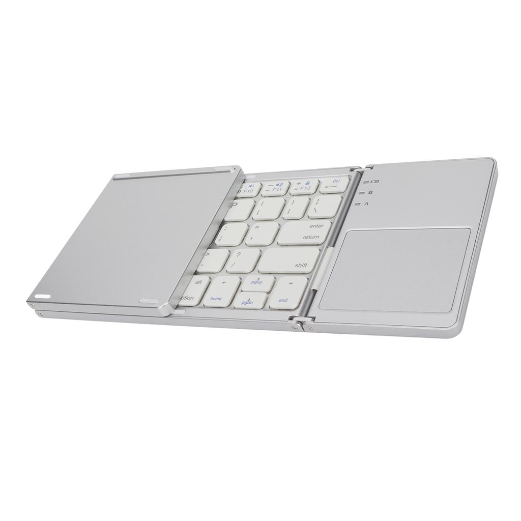 3 Folding Keyboard with Touchpad 63 Keys 10m Connection USB Charging Wireless Keyboard for Smartphone Tablet Laptop Travel