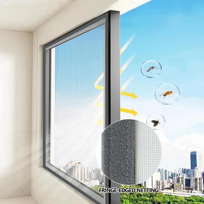 מסך חלון דביק בקיץ נגד יתושים למנוע חרקים מעופפים וילונות רשת בלתי נראים חלון מסך מגנטי נשלף