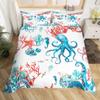 Octopus Bedding Set Twin Octopus Tentacles Bed Duvet Cover Sea Animals Comforter Cover Ocean Theme Quilt Cover With 2 Pillowcase