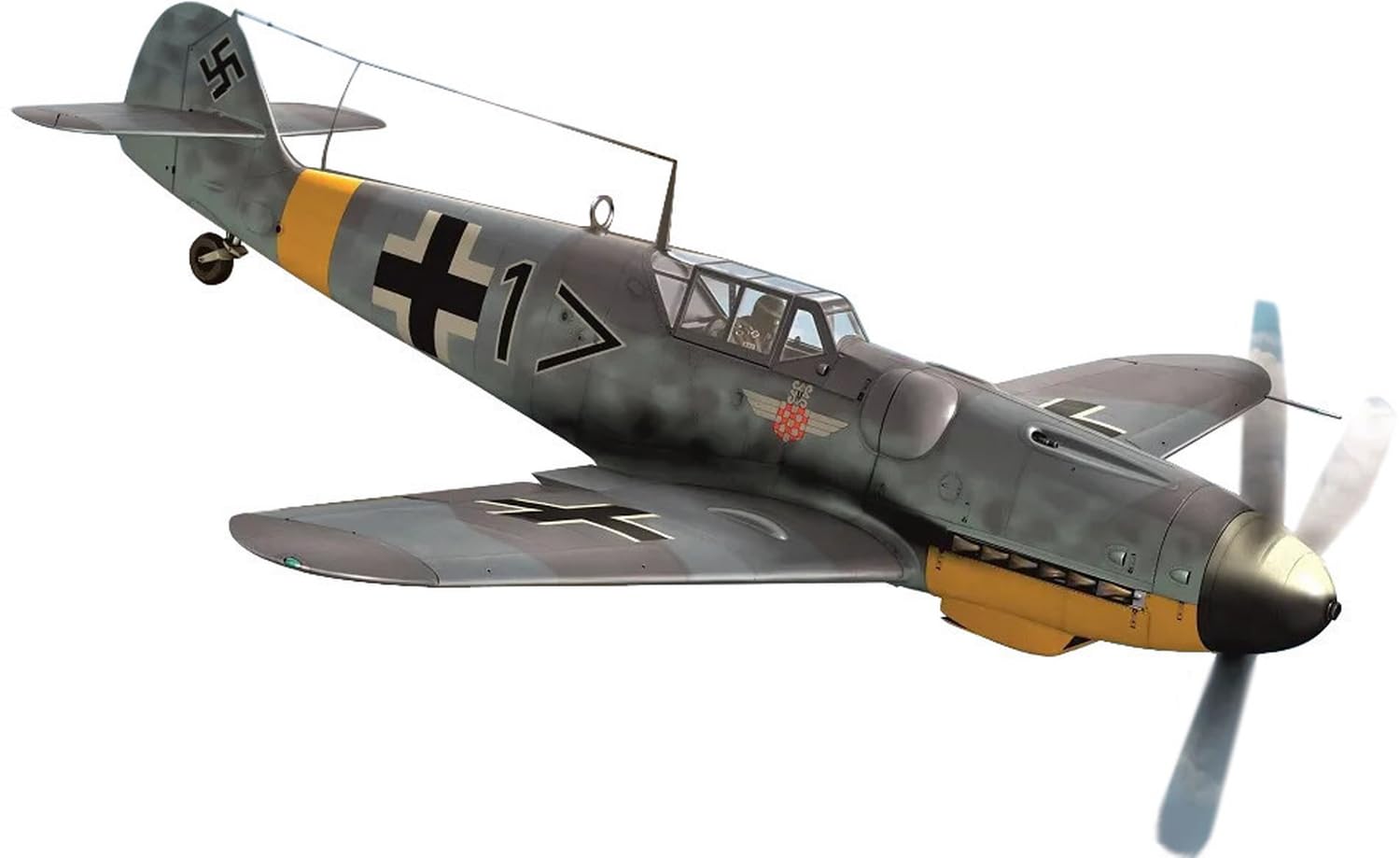 

AZ Model German Balkan Eagle Plastic Model AZM7864 1/72 Bf109G-6