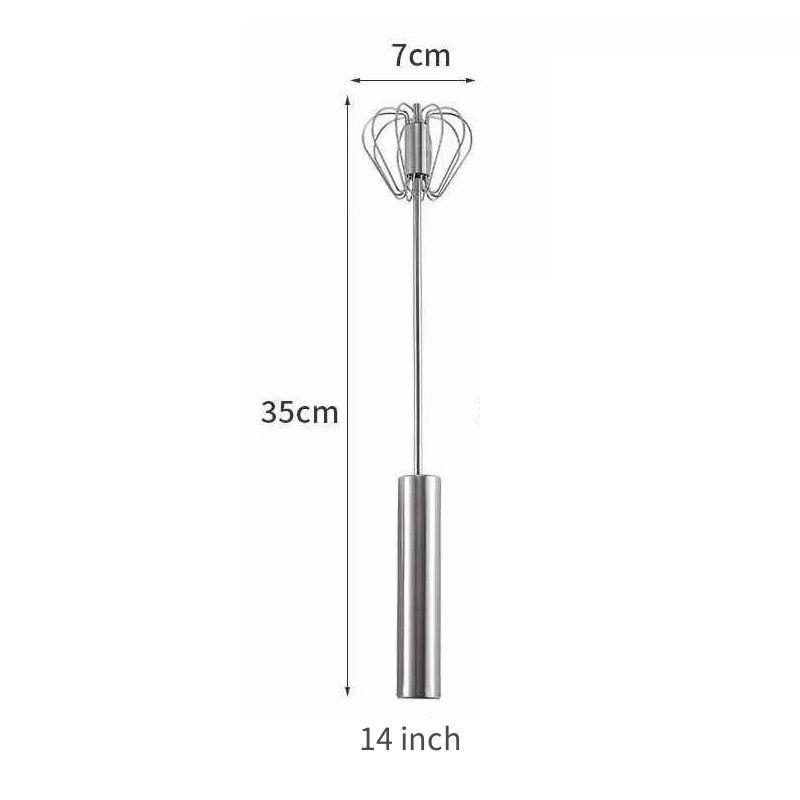 

35 см венчик для яиц ручной миксер полуавтоматический яичный миксер нержавеющая сталь инструменты для яиц венчик мешалка пресс для смешивания вращающиеся сливки посуда серебряный