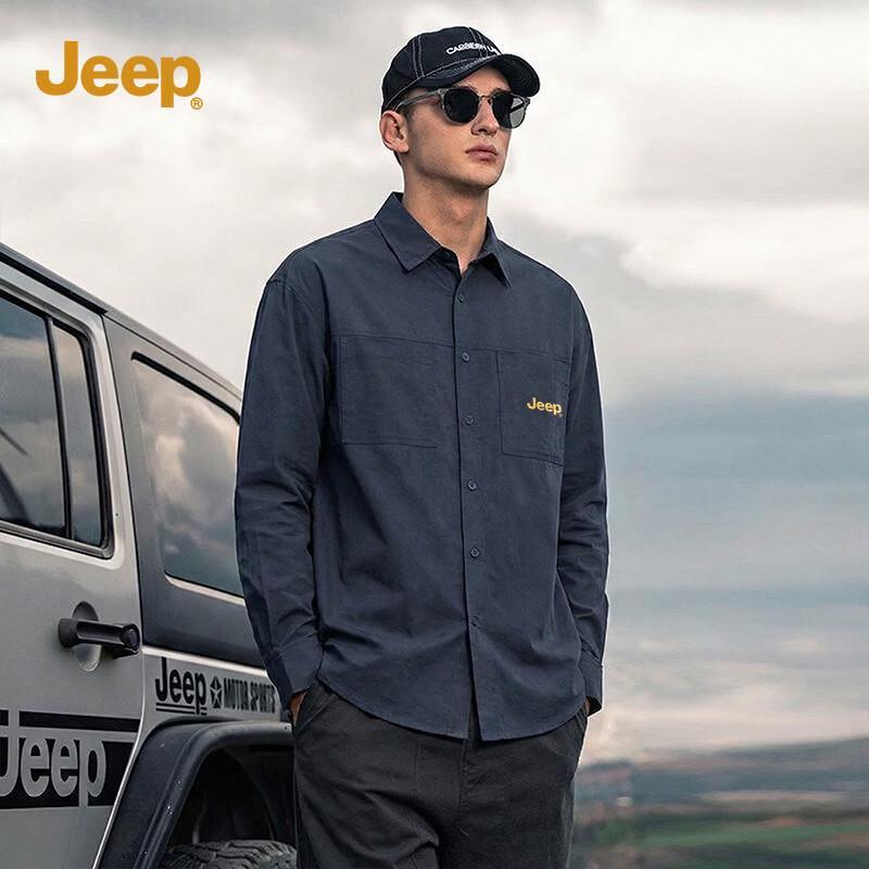 Мужская повседневная рабочая рубашка JEEP с длинным рукавом XL