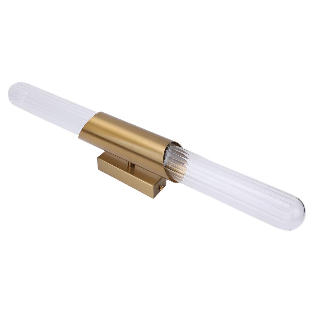 Wall Light Fixture Gold Brushed Metal Glass Lampshade Elegant Modern Wall Sconce with E26 Socket