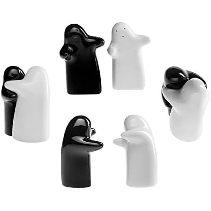 Solnička a pepřenka Roztomilé dekorativní novinky Objímající sady Pár Černobílé Moderní a vintage Design objímání Snadné doplňování a dávkování