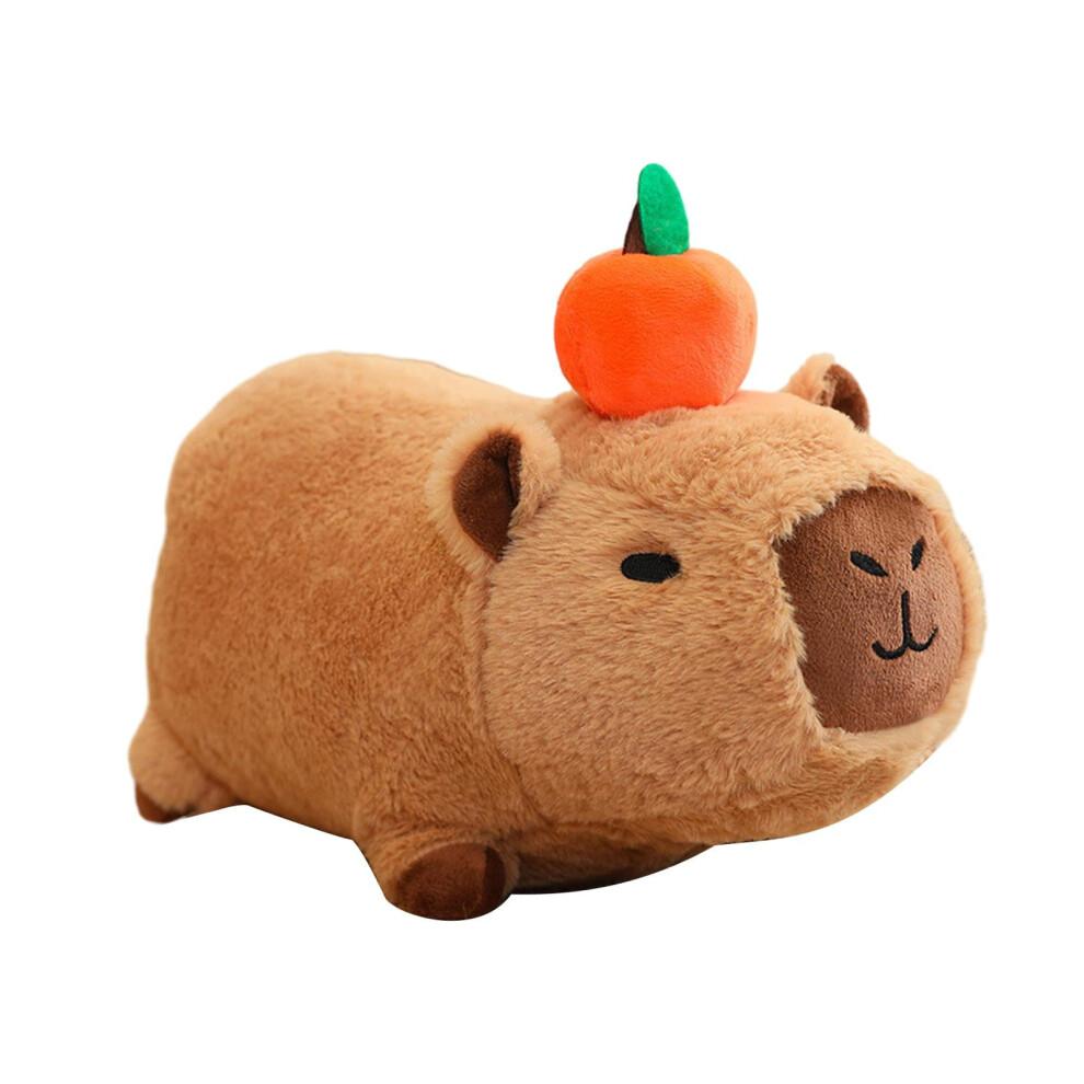Soft Toy Plush Figure Toy Capybara with Sound Comfortable Couch Unique Bedroom Cute Capybara Stuffed Animal for Family Gifts Lying down 20cm