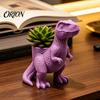 Unikátní narozeninový dárek 3D tištěný květináč dinosaurus, Dekorativní květináč, Tyrannosaurus Rex Stabilní základna Stolní květináč Květináč pro sukulenty kaktusy