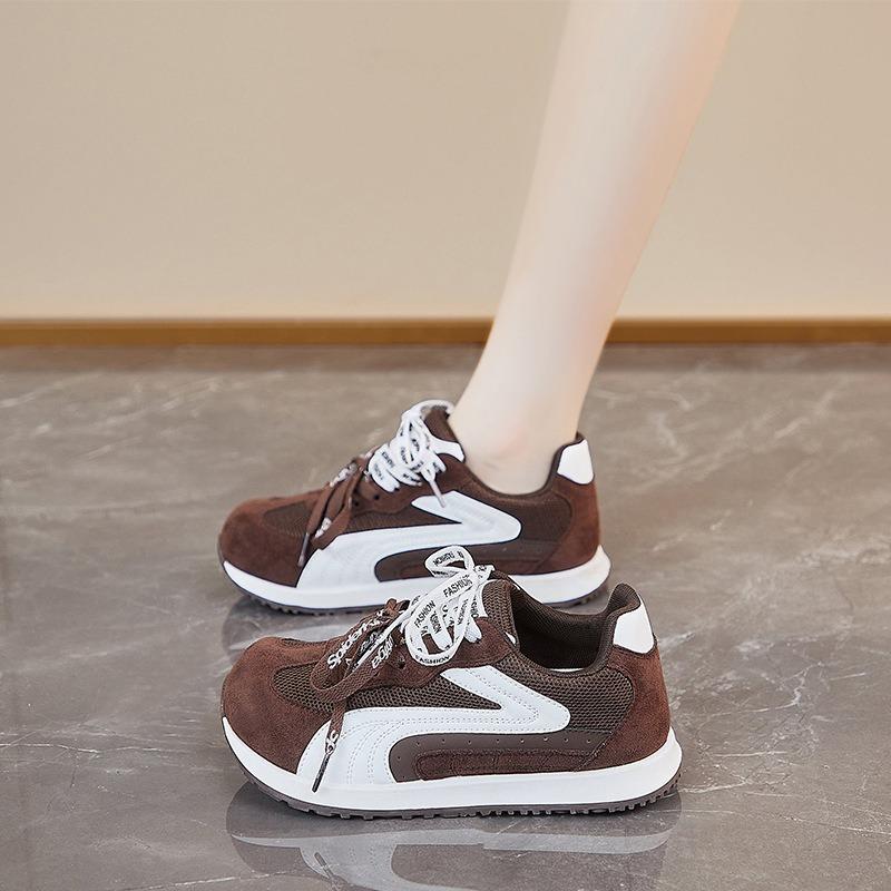 Sports Board Shoes Women's New Inner Height Increase Retro Casual Shoes Versatile Autumn Women's Shoes