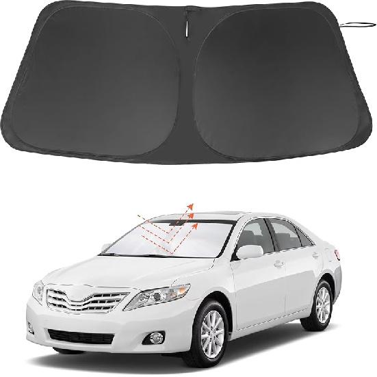 TINGLU Sun Shade For Tesla Model X Tesla X 2016-2024 2025 Accessories Windshield Sun Shade Window Shade UV Rays Protection Sun Visor Cover With