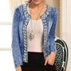 Women Demin Jacket Long Sleeve Denim Coat Ladies Casual Outwear Jeans Overcoat
