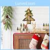 Festive Led Star And Christmas Tree Wooden Hanging Decor For Home Decoration